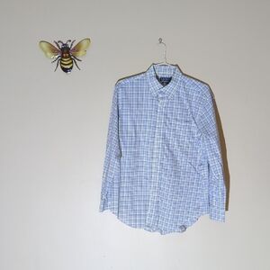 Lauren Ralph Lauren Blue and White Plaid Shirt